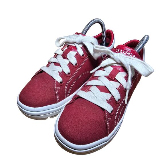 Skechers Heritage Womens Street Cleat 74100 Sneakers Shoes Dark Red Platform 7.5 - Picture 2 of 8